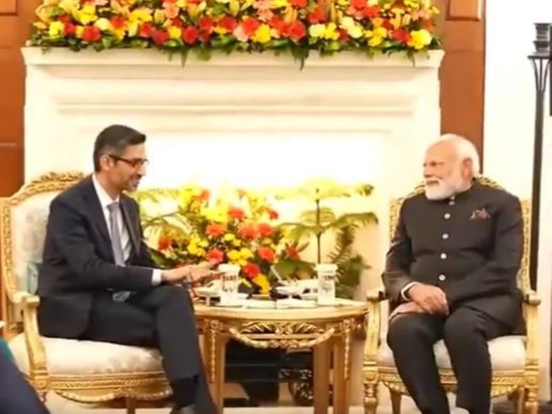 Sundar Pichai Meets PM Modi in Delhi Ahead of AI Impact Summit Keynote