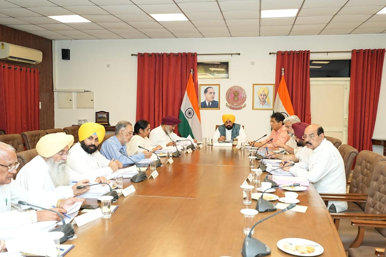 Punjab Cabinet meeting chaired by Chief Minister Bhagwant Singh Mann in Chandigarh